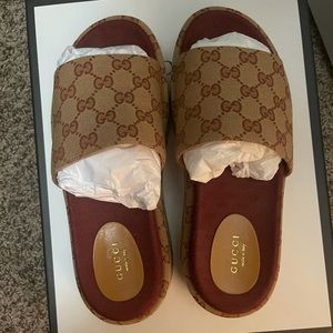 Gucci platform slides
